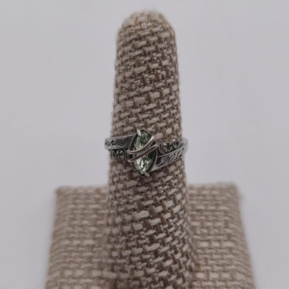 Size 6.5 Sterling Silver Ashley 2012 Quartz Gem Class Ring Ring A2378 - Picture 1 of 9